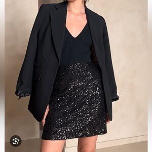 Banana Republic Black Sequin Skirt